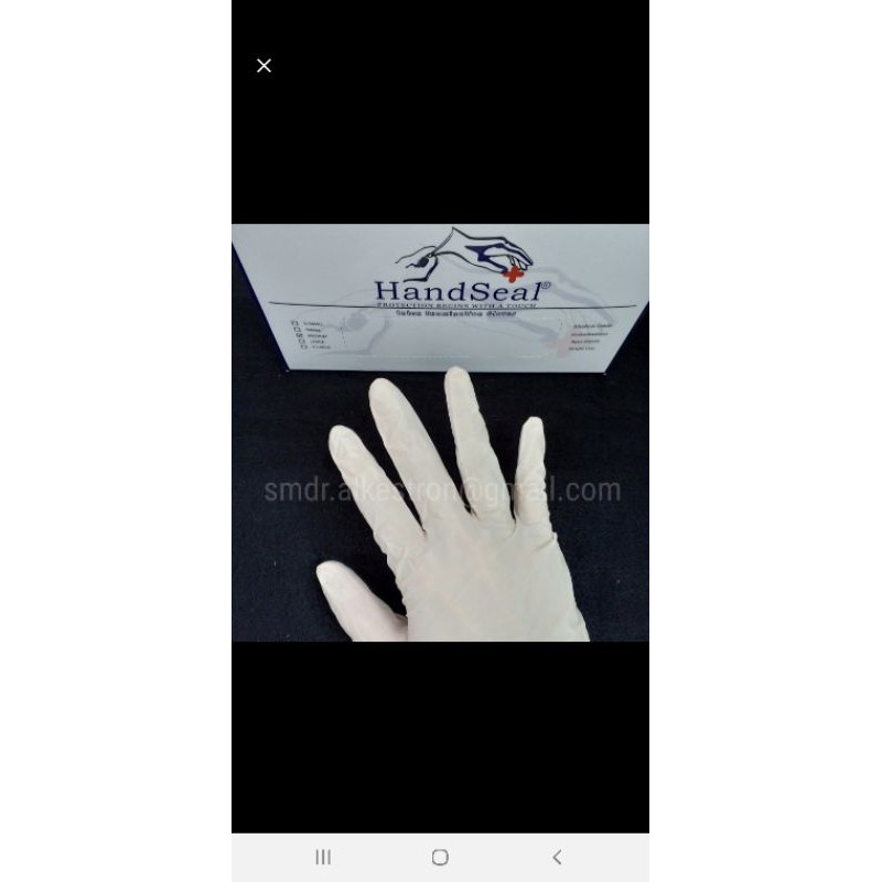 sarung tangan handseal latex 1box isi 100 handscoon