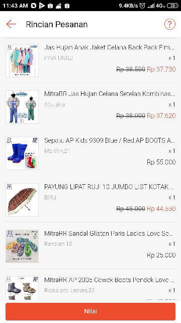 Payung Lipat Ruji 10 Jumbo List Kotak Dalam Silver {free Buble Wrap)