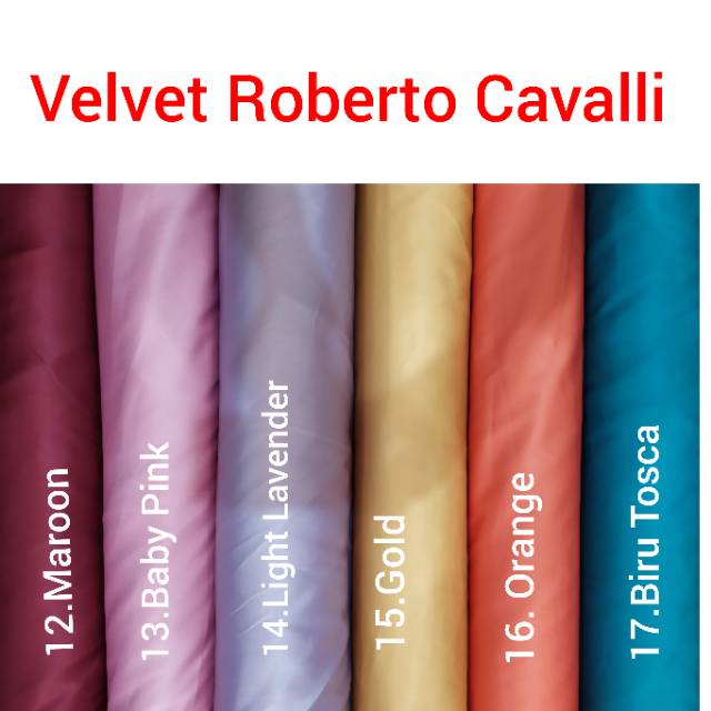 Kain Satin Velvet By Roberto Cavalli Shopee Indonesia