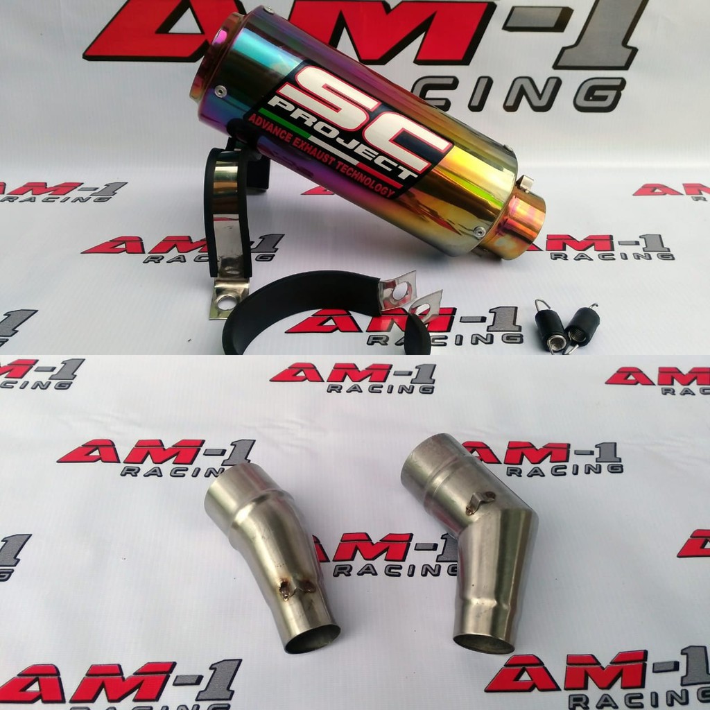 Knalpot Racing Sc Project Pelangi Ninja 250fi Ninja250 Ninja 250 Fi Karbu SL Mono