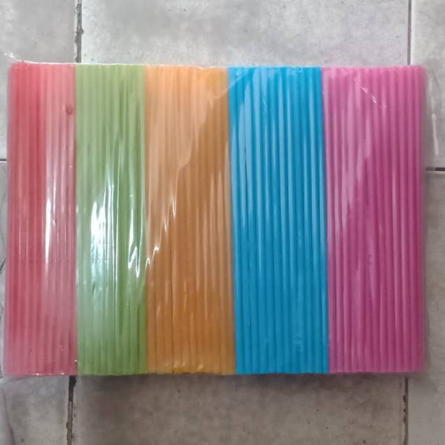 Sedotan Plastik Kombinasi / Sedotan Warna Warni 6mm