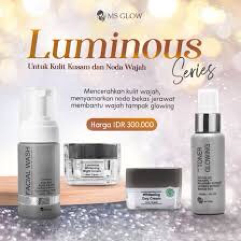 MS GLOW PAKET WAJAH TERBARU   (isi 5 item)