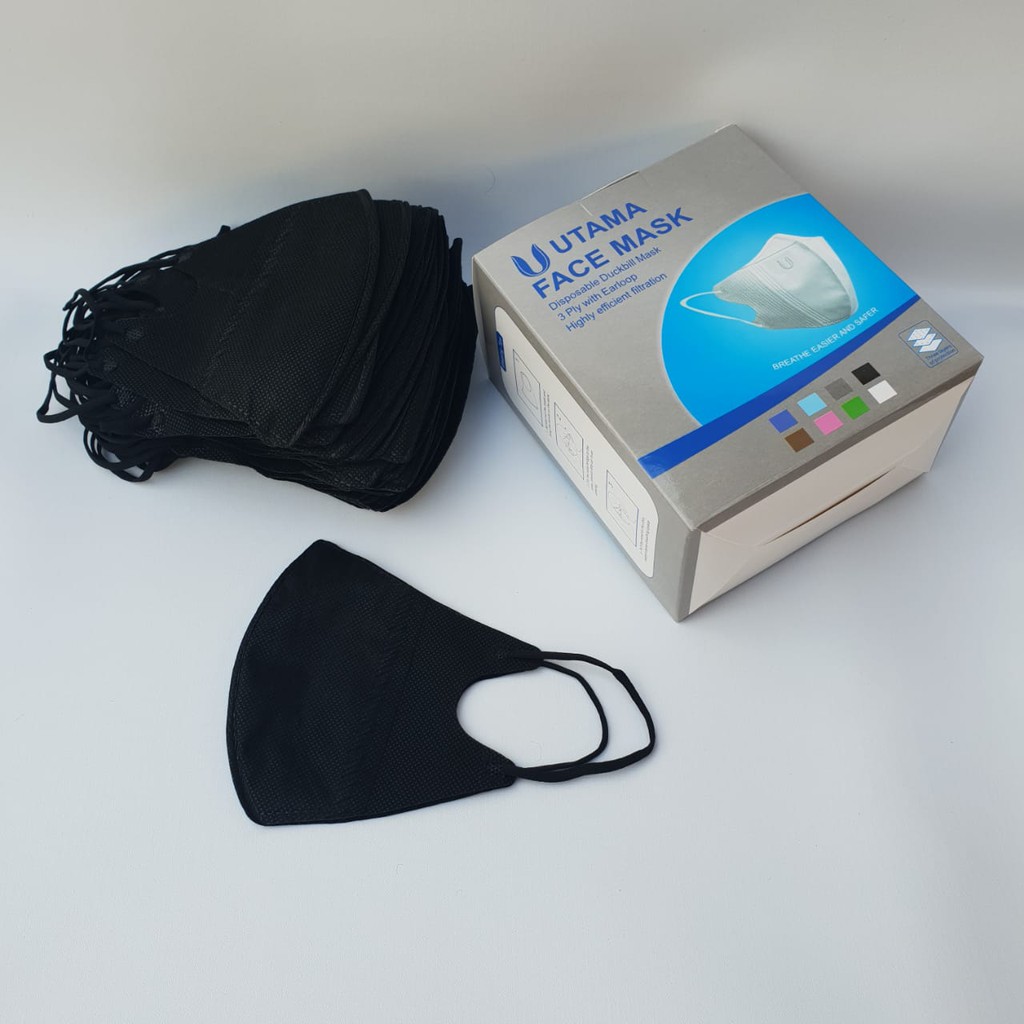 Masker Duckbill 3-Ply With Earloop/ Disposable Facemask Non-Woven/  Masker Medis Dewasa