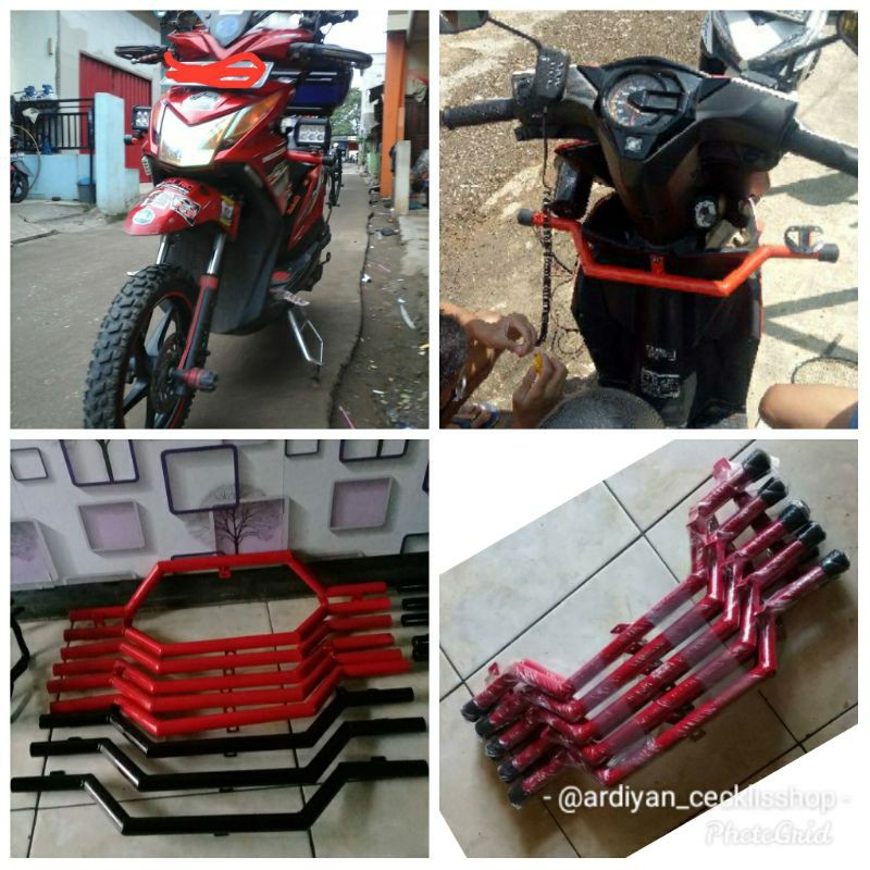 Crashbar Dudukan Lampu Motor Beat Mio Vario Shopee Indonesia