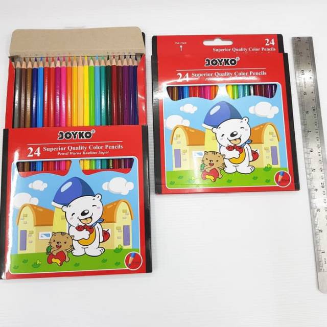 

Pensil Warna 24 Panjang Color Pencil 24 Warna Joyko