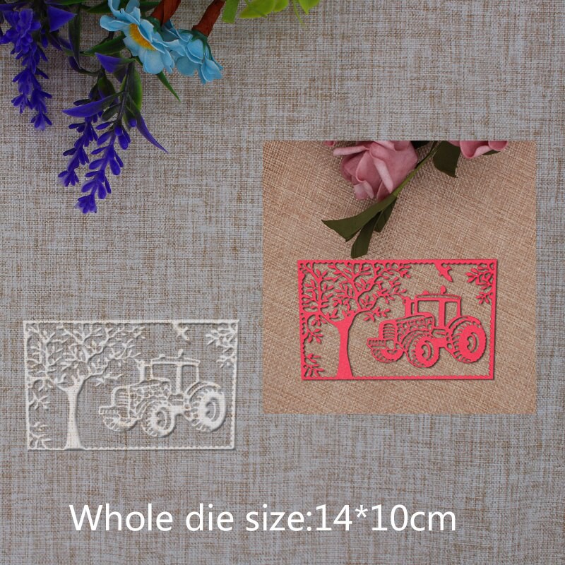 

New Arrival Huge Tree Truck Cutting Dies Stencil DIY Scrapbook Photo Album Embossing