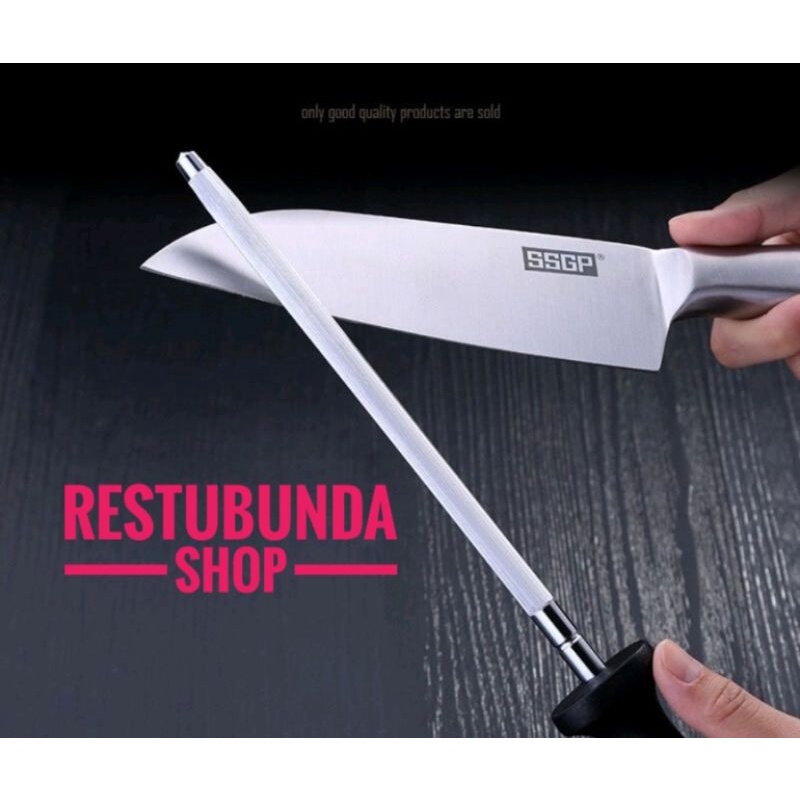Pengasah Pisau Stick /Asahan Pisau Stainless/Honing/Sharpening Steel