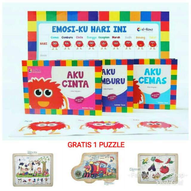 BUKU ANAK SET EMOSI ELHANA FLIP FLAP BOOK BUKU ANAK LAKI-LAKI DAN PEREMPUAN