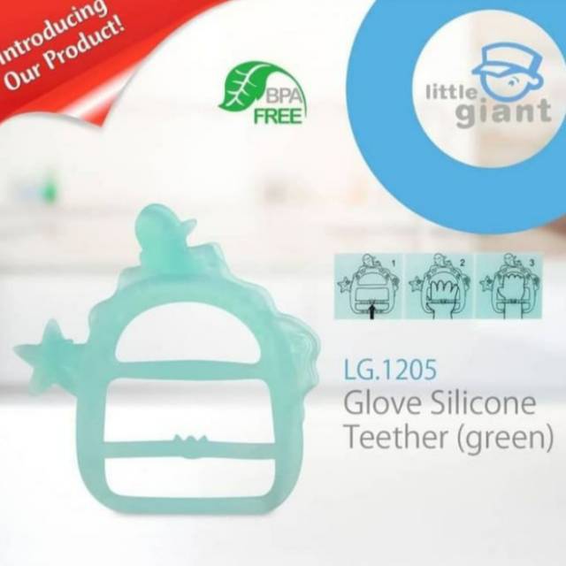 LITTLE GIANT Thumb Teether Glove Silicone Teether Gigitan Bayi Silikon