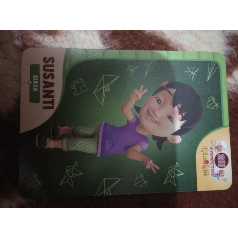 Kartu upin ipin choki choki (susanti)