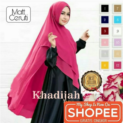 Khimar KHADIJAH hijab jilbab syari ferosya ceruty babydoll