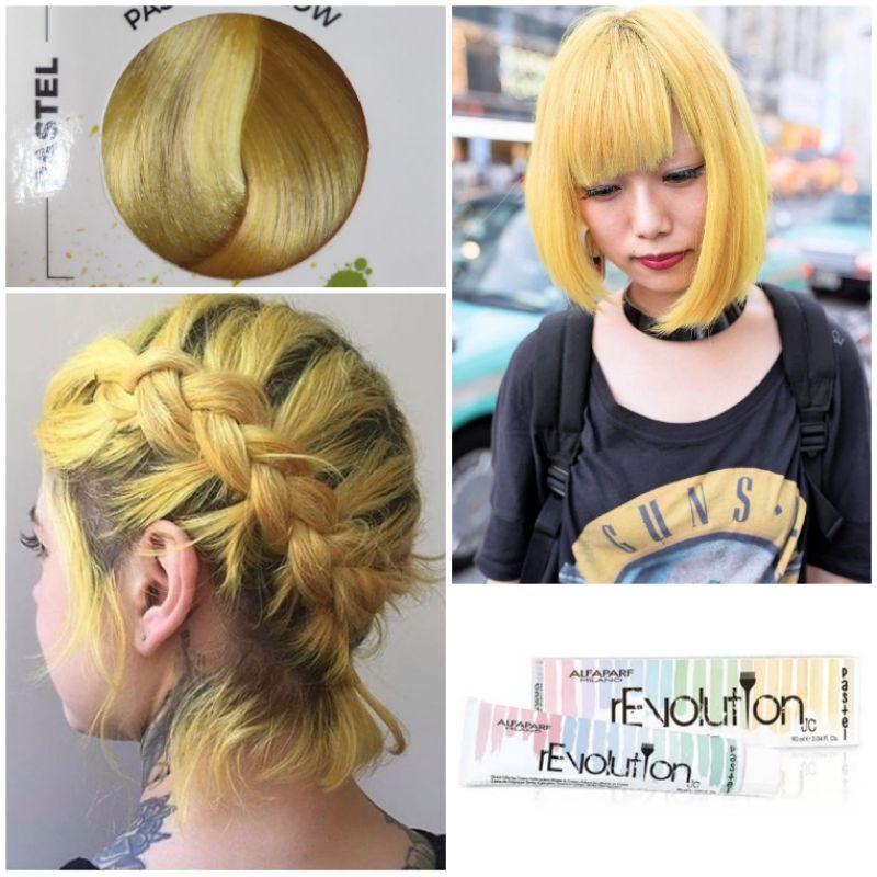 Jual Alfaparf Milano Color Revolution Pastel Yellow Hair Dye Cat Rambut ...