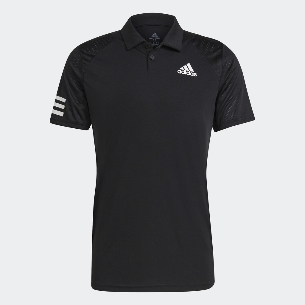 Baju Pria Adidas Tennis Club 3-Stripes Polo Hitam Putih