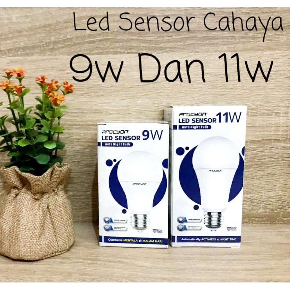 LAMPE LED PROCYON SENSOR CAHAYA 9 WATT DAN 11 WATT