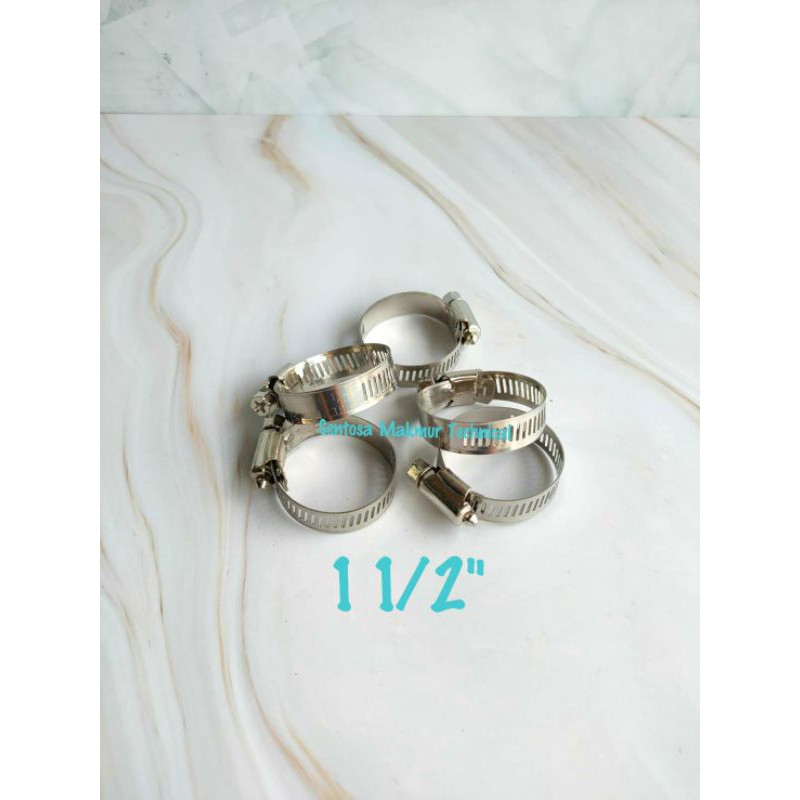 1.5&quot; Kleman Klem Selang Hose Clamp Stainless Steel 1,5 1 1/2 Inchi