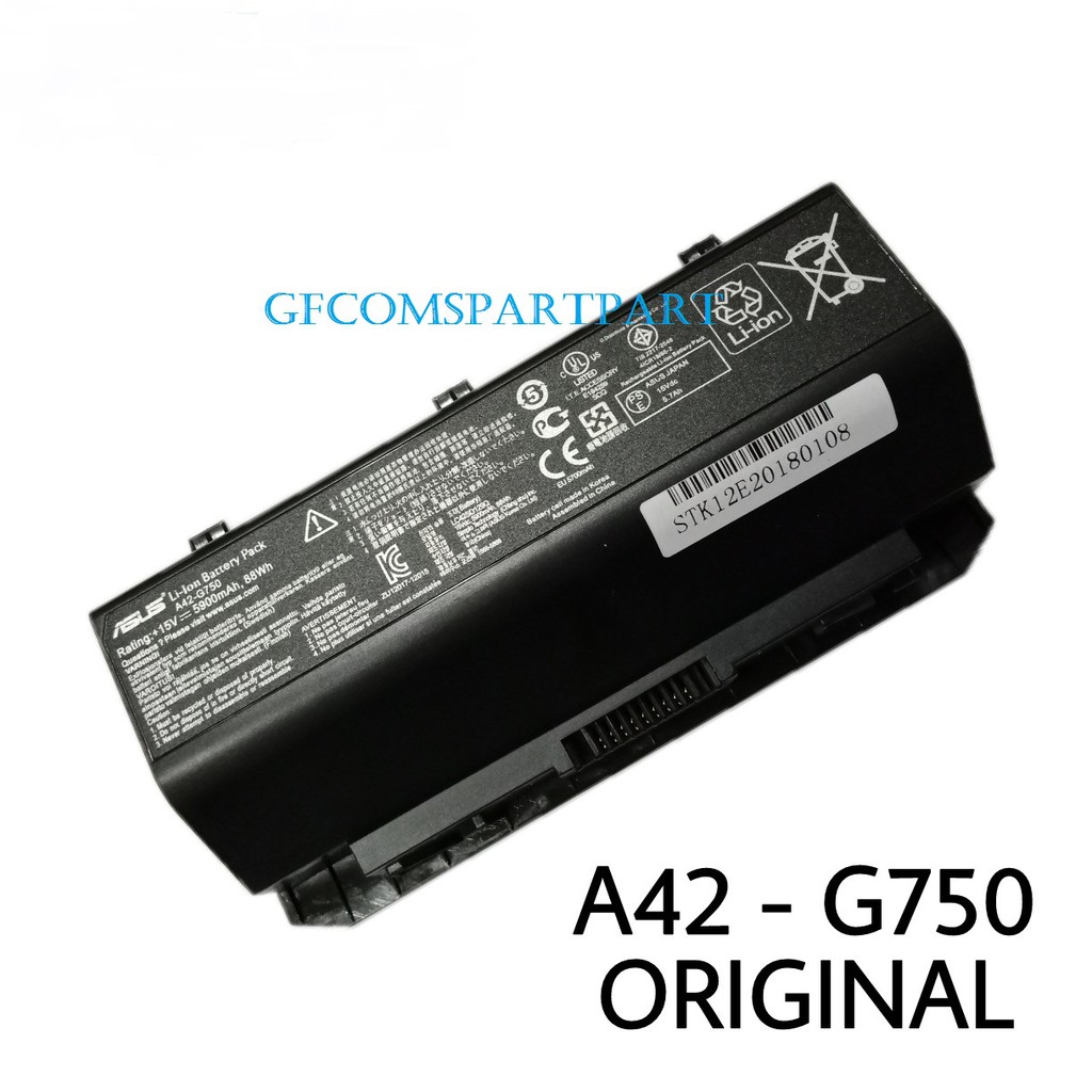 Original Baterai Laptop Asus A42-G750 Series For Asus G750 G750J G750JH G750JM G750JS G750JW