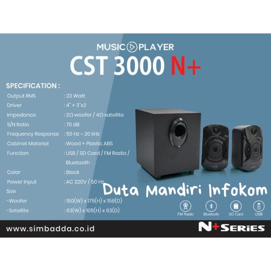 Speaker Multimedia bluetooth SIMBADDA CST 3000N+  new