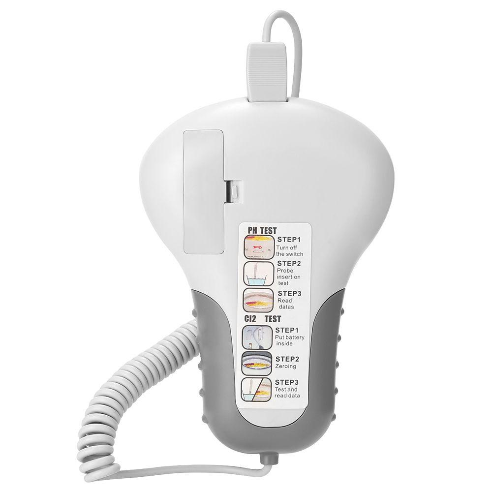 POPULAR Populer PH Chlorine Meter Tester Portable 2in1 Test Pen CL2 Ukur