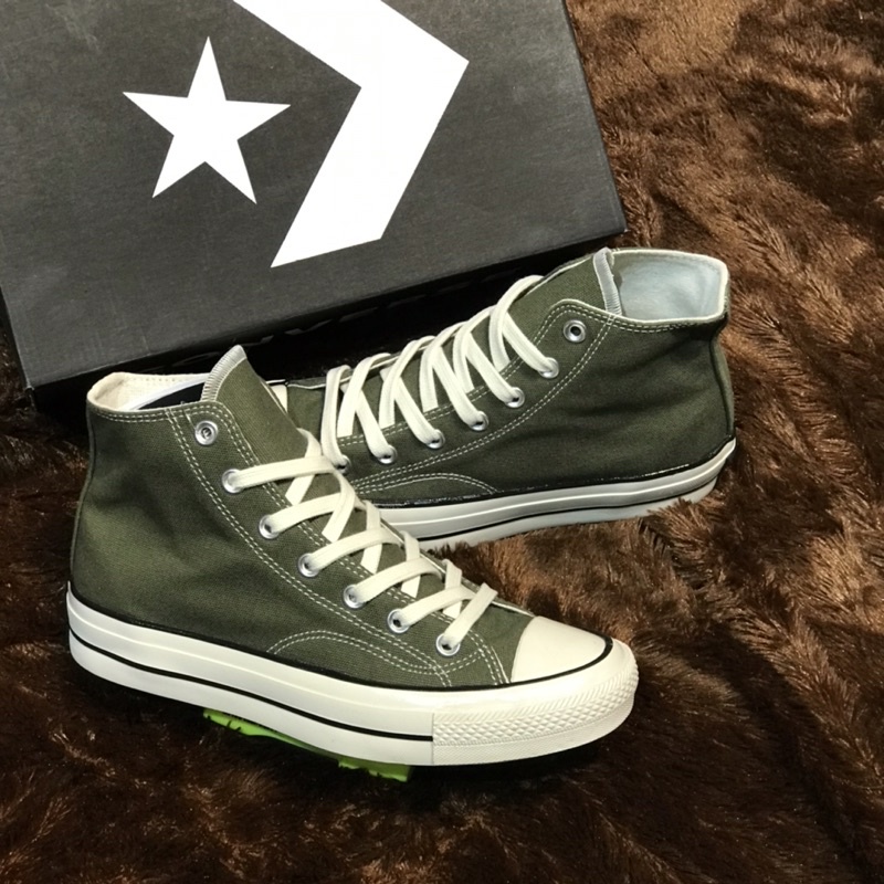 (COD) SEPATU C0NVERSE 70S GREEN OLIVE HIGH GREAT ORI