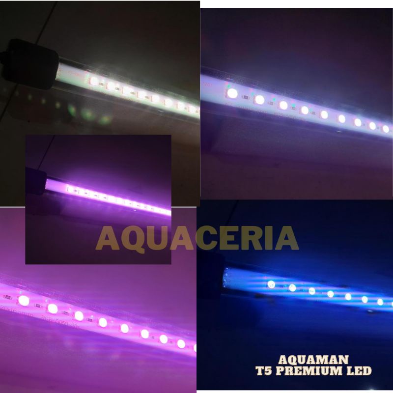 Lampu Soft Tanning Aquaman T5-92LED 15W 5X ganti mode Warna Lampu arwana koki louhan dll