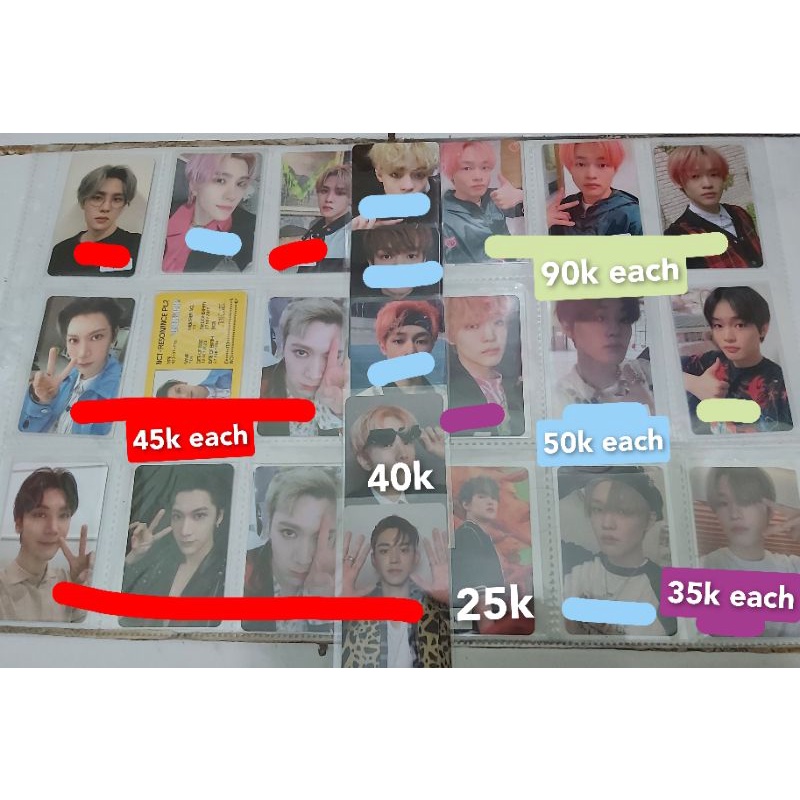Kun Ten Hendery Chenle Lucas Jisung NCT WAYV Photocard Past Future Departure Arrival Kihno Cafe Hell