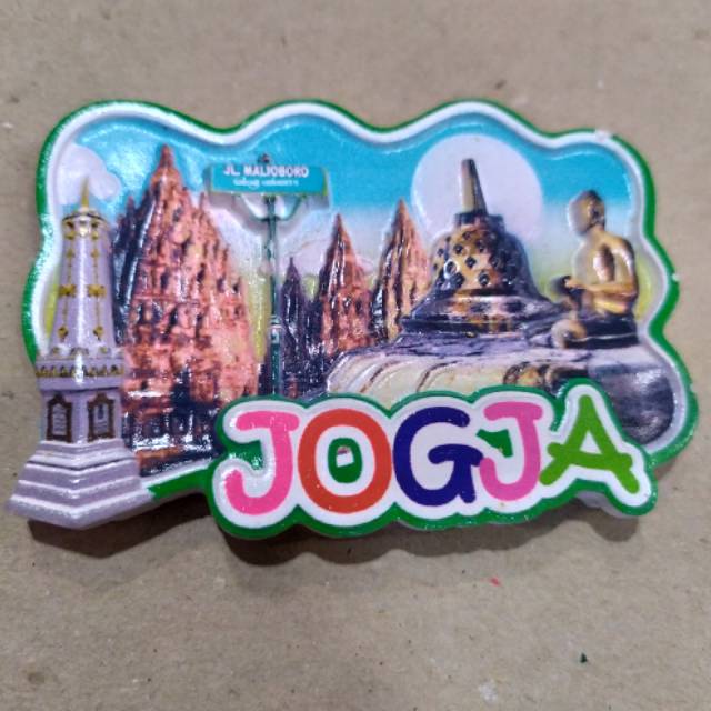 (BISA COD) MAGNET KULKAS TUGU JOGJA CANDI PRAMBANAN DAN BOROBUDUR 6x3 cm BAHAN FIBERGLASS