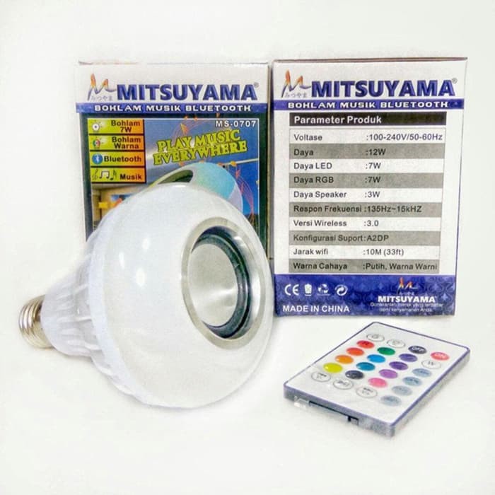 Mitsuyama Lampu Bluetooth Musik LED Speaker MS-0707 With Remote