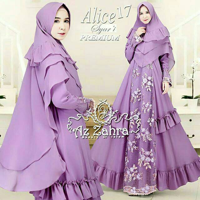 Gamis pesta brokat mewah Alice 17 ori by AzZahra