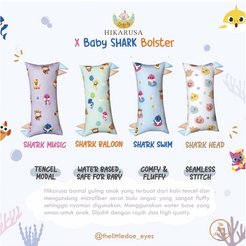 Bantal Guling Hikarusa X Baby Shark Edition