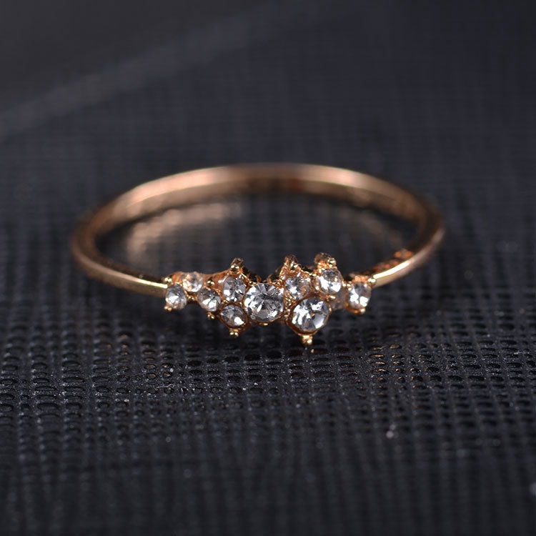 Cincin Model Terbuka Warna Emas 18K Gaya Korea untuk Wanita