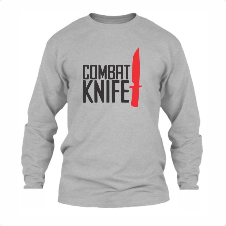 Indoholic Atasan Baju Kaos Distro Kaos Lengan Panjang Pria Wanita Combed 100% Combat Knife