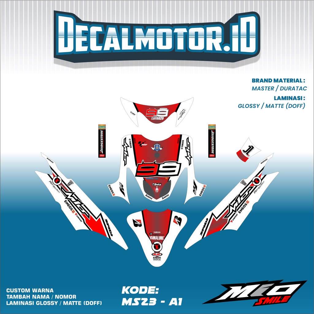 DECAL FULL BODY YAMAHA MIO SMILE - STICKER DECAL MIO SMILE -MS