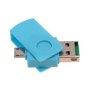 Card Reader OTG Micro USB 2.0 Dual Use 2IN1 USB Hub Aksesoris Handphone HP OCEANMART OCEAN MART Murah Grosir