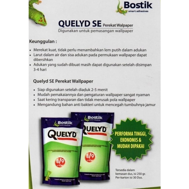 ❅ Quelyd SE Bostik Premium Lem Wallpaper Dinding ➣