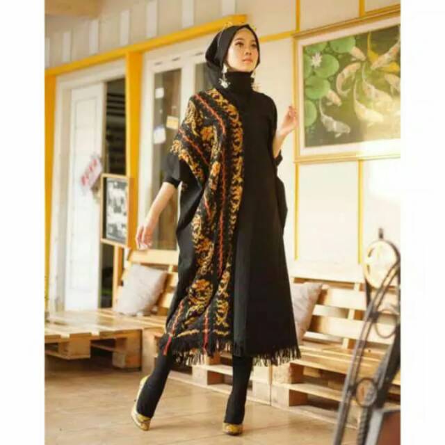 outher/cardigan panjang dress wanita KAIN tenun new
