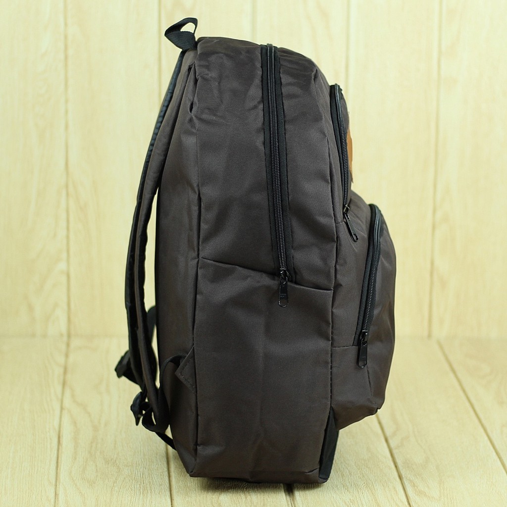 Tas Ransel Distro Elite Coklat Model Casual Cowok Cewek Pria Wanita Unisex Back Pack Sekolah SMP SMA