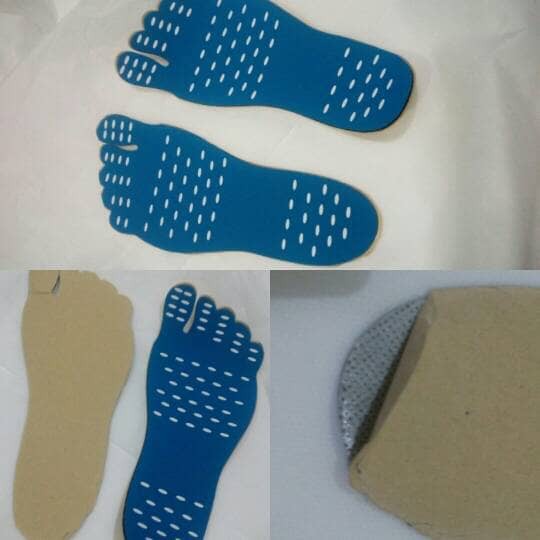 sticker shoes stick on sole pad alas kaki tempel