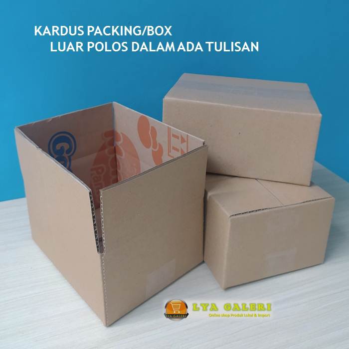 Karton Box Kardus Packing Uk.20x15x10 cm Luar Polos Dalam Ada Tulisan-2