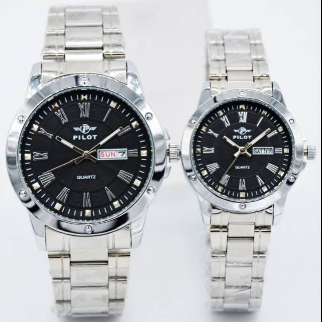 Jam Tangan Couple Pilot Original P320 Water Resist