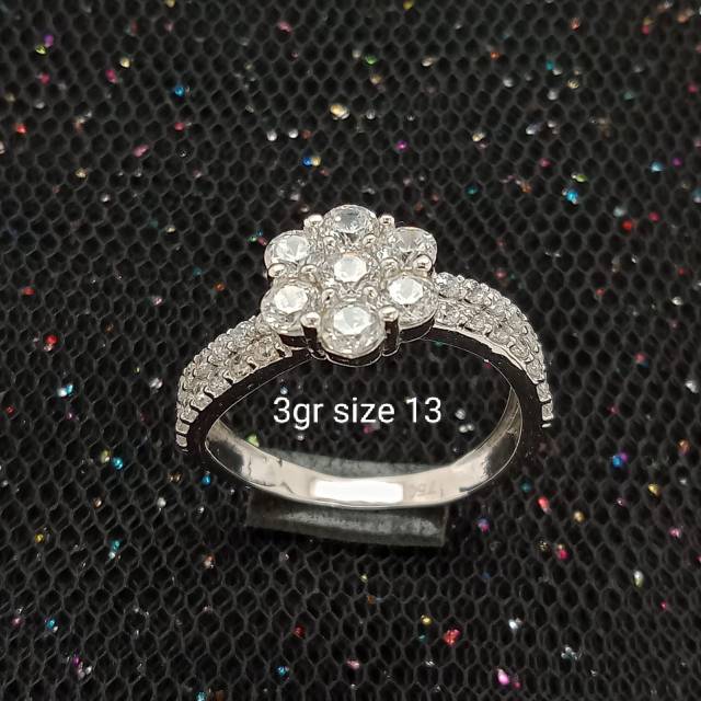 Cincin Emas 17 K - Putih 3gr Kadar 750 - 3181