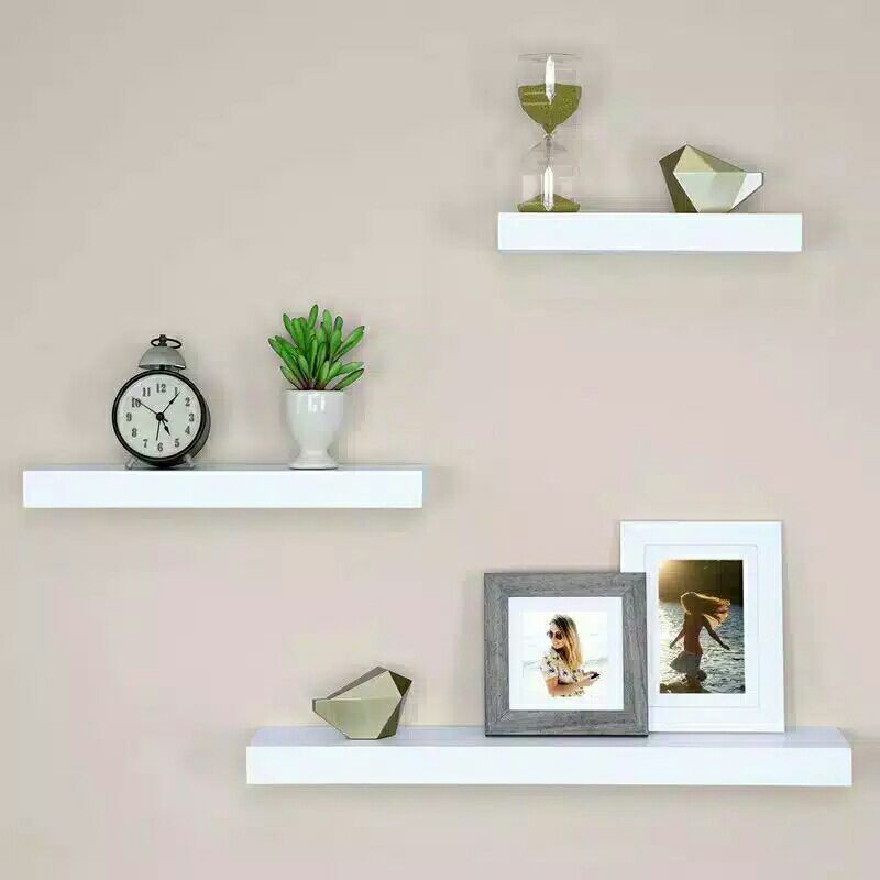 RAK DINDING FLOATING SHELF AMBALAN MINIMALIS RAK GANTUNG RAK MELAYANG MODERN