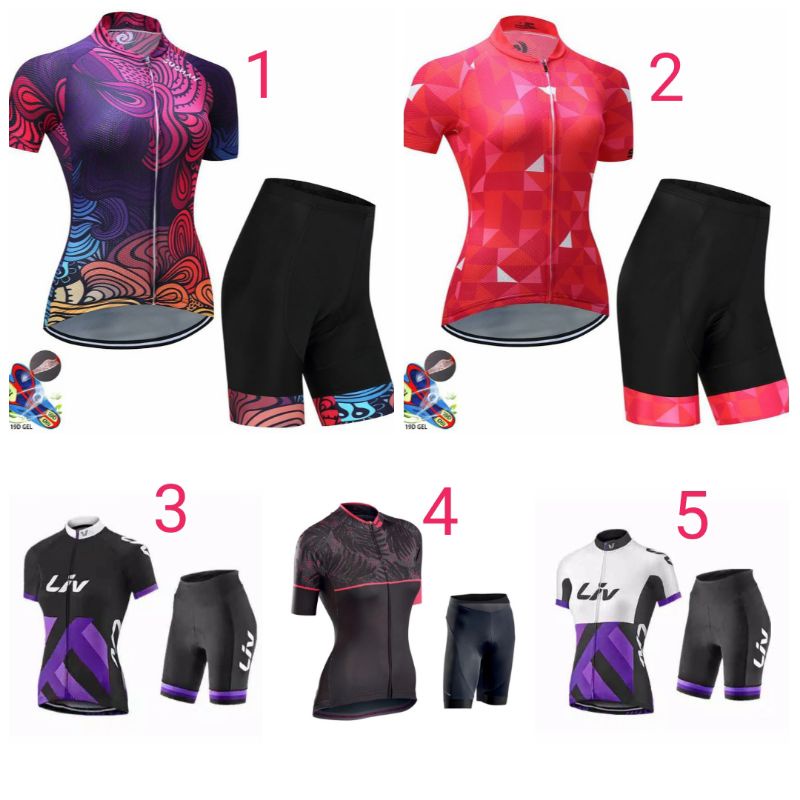 baju pakaian Jersey bersepeda roadbike wanita import