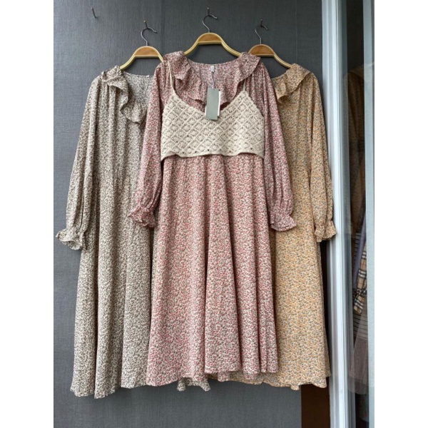 salvia tunik, tunik rompi rajut, tunik import premium, tunik bangkok, tunik bkk, tunik bunga vintage