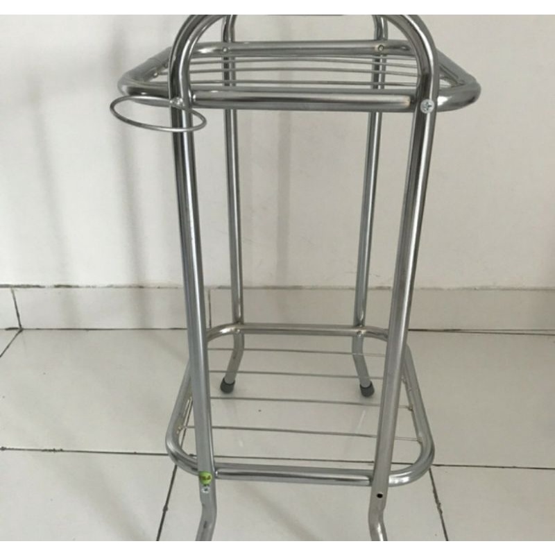 KAKI DISPENSER KOTAK STAINLESS MEJA DISPENSER RAK DISPENSER