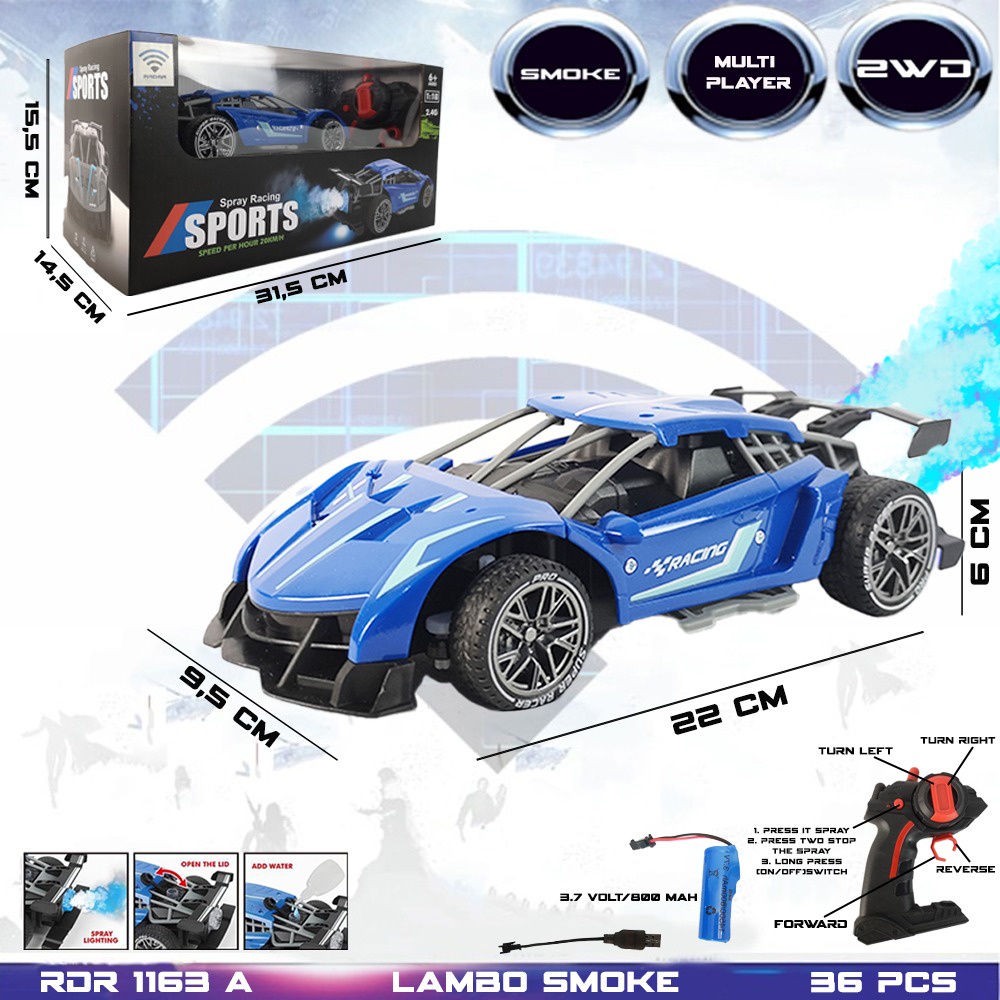 MURAH RDR1163 RC Lamborghini Sedan Sport Mainan Anak Mobil Remote Control Radio Control Remot Kontrol Hobi Koleksi