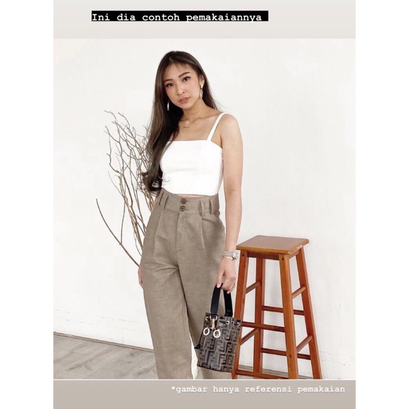 High Waist Linen Pants Kiara - Celana Wanita