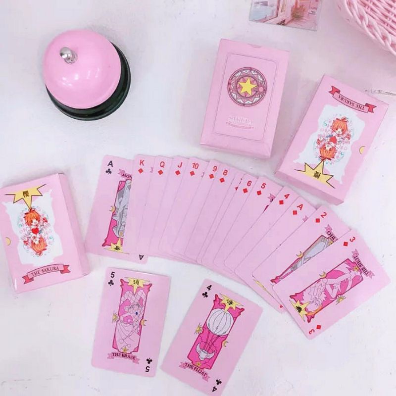 CSRM Kartu Remi Cardcaptor Sakura Anime Poker Cardcaptor Sakura Cards Premium Permainan Papan 54 Sheets