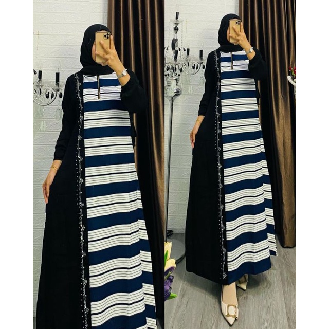 GAMIS ABAYA SYAKILA SWAROSKI PRESS | GROSIR PAKAIAN WANITA MUSLIM MEDAN TERMURAH