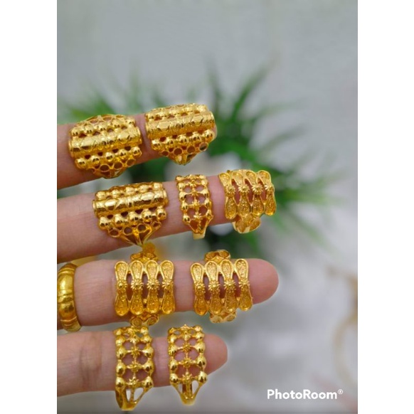 gold koin perhiasan cin cin cor berlapis emas asli24k/cin cin koin 91 ori/cincin koin logam/cin cin 