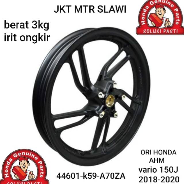 44601-K59-A70ZA Velg depan pelek depan vario 150 new vario 150J 2018- 2020 ori Honda ahm asli honda